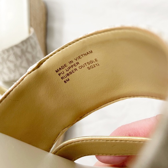 Women Michael Kors Sidney Mid Wedge Slip On Sandal - Picture 7 of 11